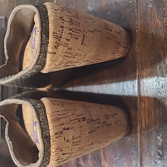 GUC ZEE Alexis Bronze Cork Wedges 41 - Picture 4 of 6